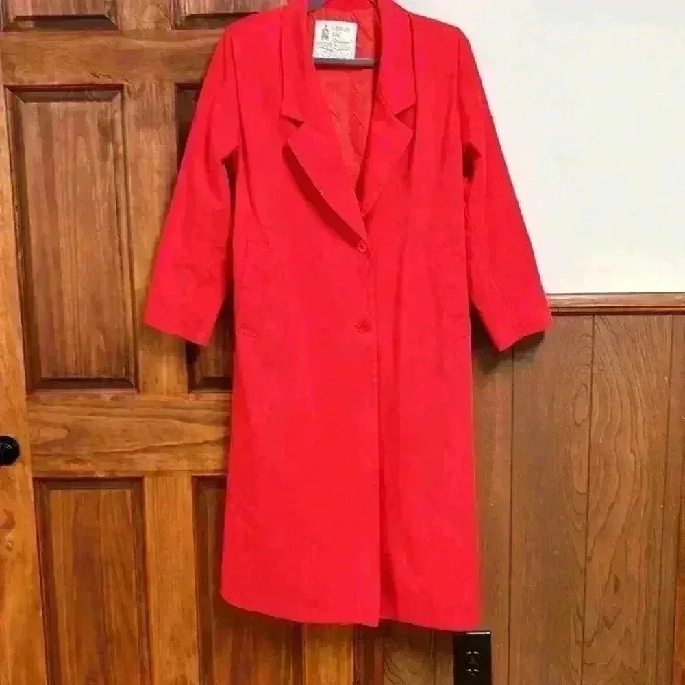 Vintage 1970’s London Fog Maincoats Red Trench Coat Size 10 P Made In USA - Picture 14 of 14